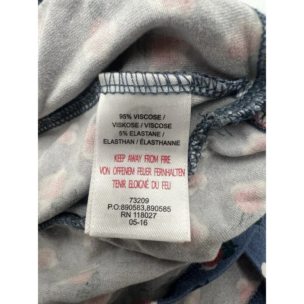 Baby Boden Girls 12-18M Blue White Floral viscose Dress Long Sleeve A-Line
